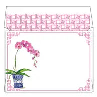 Pink Potted Orchid Social Set Notecards