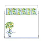 Potted Lemon Topiary Social Set of Notecards