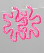Mod Flower Earrings Hot Pink
