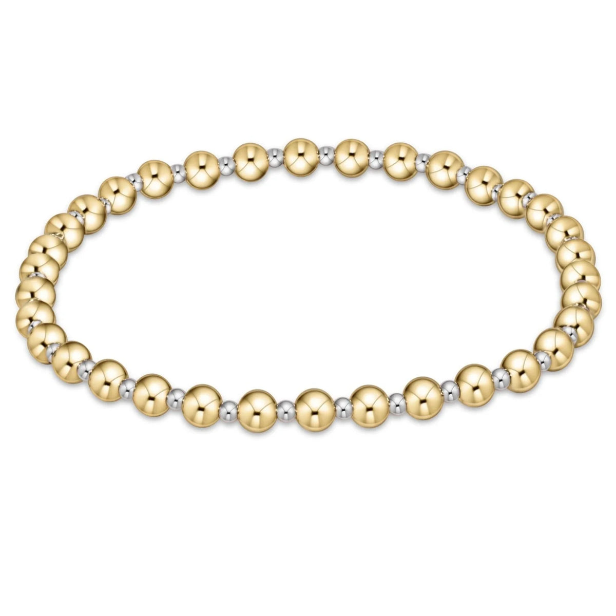 Classic Grateful Pattern Mixed Metal Bracelet 4mm